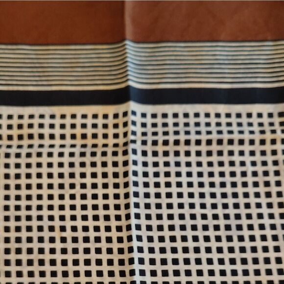 Yves Saint Laurent Vintage Brown Silk Scarf Rolled Hem - Picture 10 of 14